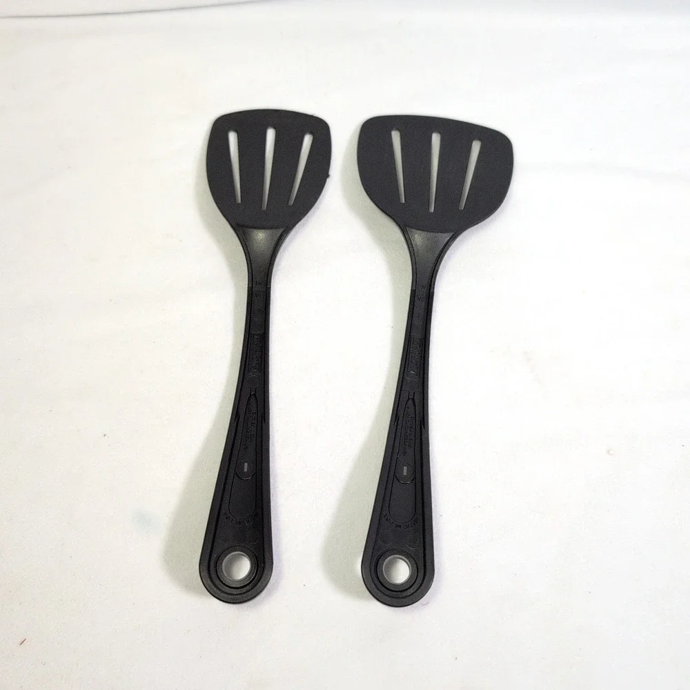 Tailor Made Nylon Spatula Turner Flipper 3 Slotted Lot Of 2 Black